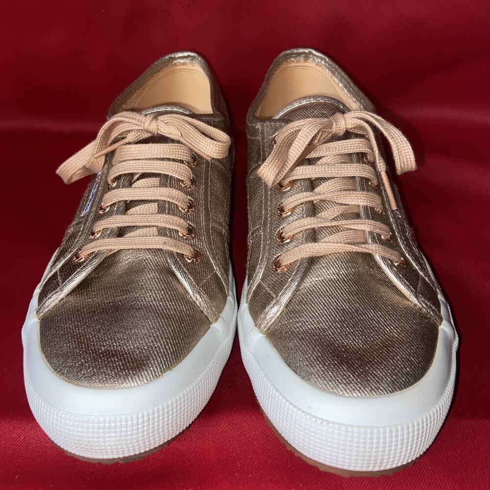 Superga Cometu Women's Fashion Sneaker EU 43 US 10 Rose Gold Metallic Copper